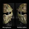 Skyddsutrustning Wronin Assault Tactical Mask med snabb hjälm och taktiska skyddsglasögon Airsoft Hunting Motorcykel Paintball Cosplay PR264O