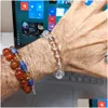 Beaded Mg1152 Bracelet de perles de cristal de Quartz clair naturel de 12 mm pour hommes de haute qualité blanc fait à la main livraison directe bijoux Brac Dhgarden Dhpaa