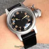 Zegarek tandorio 36 mm Automatyczne vintage zegarek dla mężczyzn podwójne łuk szafir szklar