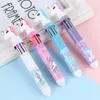 Stylo à bille de couleur 0.7mm, dessin animé mignon, multicolore, fournitures scolaires et de bureau, papeterie cadeau pour étudiant, Kawaii