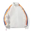 Chaquetas para hombres Primavera Otoño Deportes Nombre personalizado Impresión Raya Abrigo Viaje al aire libre Casual Senderismo Campamento Adolescente Estudiantes Chaqueta