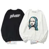 Men's OFF W designer fashion hoodie 2023 spring and autumn new off ow Mona Lisa series round neck sweater for men and women