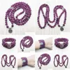 Perlé Sn1231 Mode Claret Agate Bracelet Haute Qualité Femmes Yogi Collier 4 Wrap Méditation Bijoux Drop Livraison Bracele Dhgarden Dhelx