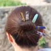 Hair Clips Bohemian Natural Stone Clip For Women Irregular Tiger Eye Lapis Lazuli Hairpin Girls Party Elegant Accessories