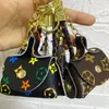 Topp Creative Keychain Leather Mini Wallet Ornaments Fashion Car Key Chain Lover's Bag Decorative Pendant