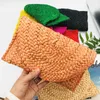 Abendtaschen Mode Maisschale handgemachte Frauen Stroh Tasche Sommer neue Umschlag Brieftasche Multi-Color Strand Urlaub gewebte Tasche weibliche Münze Geldbörsen