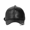 Top Caps Kore Moda Erkekler İçin Beş Panel Kalça Beyzbol Teen Steel Ring Metal Kalkanı Snapback Hats Erkek Punk Lokomotif Chapeau