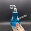 1x glas bong stor glödlampa vattenpipa vattenrör röker bong bubbler vattenrör