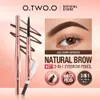 Eyebrow Enhancers OTWOO Ultra Fine Triangle Pencil Precise Brow Definer Long Lasting Waterproof Blonde Brown Eye Makeup 6 Colors 230911