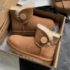 Designers australiens Bottes de neige Femmes Tasman Wool Ugglies Pantoufles combinant peau de mouton et cuir peluche épais dopamine Bottes de pluie imperméables avec boîte