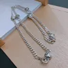 Collier en argent 925 pour femmes, bijoux à la mode, lien Real Me, chaîne serpent, gros nœud infini, perles roses coulissantes