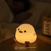 Doudou canard Silicone Induction veilleuse atmosphère lumière chambre lampe de chevet USB charge sommeil Pat lumière