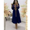 Party Dresses Evening Dress 2023 Long Sleeve Appliques -length Gold Lace Formal A-line Special Occasion Elegant Gowns For Women