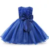 Vestido de batismo para meninas recém-nascidas, vestido de tule infantil com pétalas, vestidos de noiva para meninas pequenas, vestidos de festa de primeiro aniversário, roupas de batismo