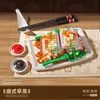 Blocks Diy Foods Building Block Cantonese Morning Tea Kits Snack Stuffed Bun Delicious Sets Toys For Children R230911