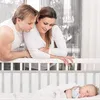 Trilhos de cama nascidos respirável bebê clássico malha berço forro macio cerca berço pára-choques acessórios de cama 2pcsset 230909