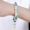 Bracelet de racine de Bodhi naturel patiné, accessoires à neuf queues, Jade Suizi, reliques culturelles de Style ancien, vente en gros