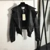 Veste en cuir Femmes Manteaux Designer Femmes Top Lettre Gaufrage Irrégulière Poche À Glissière Revers À Manches Longues Manteau De Moto Belles Vestes Vêtements Pour Femmes