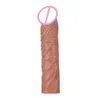 masseur sexuel masseur sexuel masseur sexuel couverture de pénis en silicone imitation de cristal agrandie et allongée couverture amusante TPE dent de loup ensemble de verrouillage de jouet mari et femme