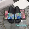 Pantofole Blooms Designer Slides Donna Sandali da uomo Blooms Flowers Scarpe Moda Ciabatte in gomma Tiger Floral Flats Slipper Beach Sandal