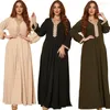 Roupas étnicas Árabe Islâmico Outono e Inverno Médio Oriente Muçulmano Moda Lace Estilo Sudeste Asiático Vestido Feminino com Grande Balanço