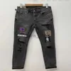 Jeans pour hommes Ksubi Jeans violet Hommes Rise Élastique Vêtements pour hommes Tight Skinny Jeans Designer Fashion x0911