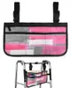 Storage Bags Oil Painting Abstract Texture Pink Wheelchair Bag With Pockets Armrest Side Electric Scooter Walking Frame Pouch