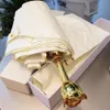 Guarda-chuvas de designer de moda luxo ouro rosa lidar com guarda-chuva branco com box274i