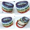 Pärlstav SN1141 högkvalitativ 6 mm Gemstome chakra mala armband mossa agat ametyst lapis lazi tiger ögon trendig set droppe deliv dhgarden dhqhj