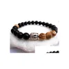 Perlé Sn0560 Bracelet d'énergie Hommes Bouddha Onyx Image Jasper Méditation Pierre Naturelle En Gros Drop Livraison Bijoux Bracele Dhgarden Dhxgf