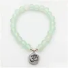 Beaded SN1140 Fashion Womens Armband Amethyst Green Aventurine Rose Quartz Mala Armband Lotus Ohm Buddha Drop Delivery Jew Dhgarden Dh0sy