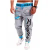 Męskie spodnie spodnie dresowe moda streetwear hip hop joggery list wydrukowany męski swobodny spodnie sprężyste talia luźna luźna ładunek
