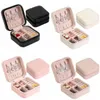 New Storage Boxes Travel Jewelry Box Organizer PU Leather Display Storage Case Necklace Earrings Rings Pendant Holder Gift Cases Wholesale 0911