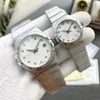 Relojes para mujer Movimiento mecánico automático Reloj para hombre 38 mm 28 mm Correa de acero Relojes de pareja de moda Reloj de pulsera de diseñador a prueba de agua 300E