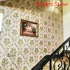 Wallpapers clássico luxo damasco papel de parede rolo 3d em relevo pvc decoração casa sala estar quarto pano de fundo papel de parede
