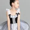 Stage Wear Girl Princess Dress White Lace Ballet Dance Tutu Lolita Court Style Performance