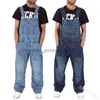 Men's Jeans Men's Jeans Men Casual Overall Lose Pocket Overalls Comfortabele Denim Jumpsuits Bib Pants Plus Big Size Voor Man Blauw BroekL230911