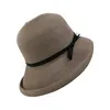 Cappelli a tesa larga da donna Cappello a cloche Vintage Bombetta estiva da sole per tutto Beach Bucket Party con tasca