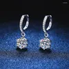 Stud Earrings Queenme 925 Sterling Silver Hoop For Women Cubic Zirconia Earring Elegant Wedding Party Charms Fine Jewelry Gift