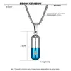 Charms Men Women's Healing System Can Open Necklace Ins Trendy Street Stainless Steel Pendant Hip-Hop Accessories Jewelry