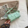 PU Fashion Mini Fanny Pack Brusttasche Weiches Leder Tofu Bag Kissentasche Candy Braid Reißverschlusstasche Four Seasons eine Geldbörse Kartenhandtasche Luxuriöse Sling-Umhängetasche