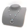 Брендовое ожерелье с подвеской для женщин, серебряные ожерелья, винтажный дизайн, подарок, длинная цепочка для влюбленной пары, семейные украшения GGsity, ожерелье в кельтском стиле, цепочка с буквами ag23c