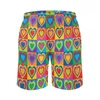 Heren shorts Art Board Summer Hearts Print Casual Short Pants Men Running Comfortabele Custom Swimming Trunks