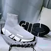 2023-Designer meias sapatos casuais plataforma homens homens mulher brilhante malha velocidade treinador corredor sneaker meia sapato mestre em relevo mulheres sapatilhas velocidades