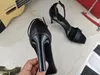 Sandali con tacco alto con cinturino alla caviglia per scarpe da sera da festa open-toe in vera pelle da donna, scarpe eleganti per banchetti, suole in cuoio, tacchi alti, calzaturificio 35-42