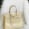 Platinum authentine cuir luxurys bk sac à main sac crocodile vache de vache de vache féminine de qualité manuel de la mode