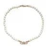 Модное ожерелье с жемчугом и кристаллами, цепочка на ключицу, ожерелье из бисера, колье в стиле барокко для женщин, вечерние украшения, Gift198I