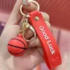 Plush Keychains Simulation Mini Football Basketball Tennis Keychain Creative Ball Sports Bag Pendant Gift Kids Toys Lucky Accessories 230911