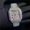 Luksusowe męskie zegarki moissanite Mosang Stone Diamond Watch zegarki dla mężczyzn Top Montre de Luxe Na ręce mechaniczne Automa301e