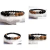 Perlé Sn0560 Bracelet d'énergie Hommes Bouddha Onyx Image Jasper Méditation Pierre Naturelle En Gros Drop Livraison Bijoux Bracele Dhgarden Dhxgf